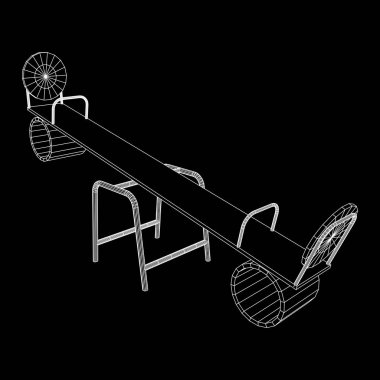 Bahçesi vektör salıncak.