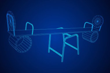 Bahçesi vektör salıncak.