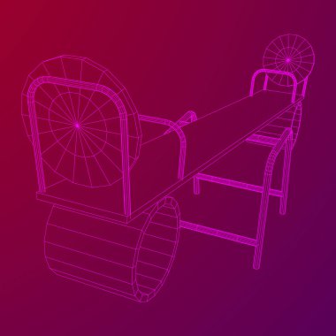 Bahçesi vektör salıncak.