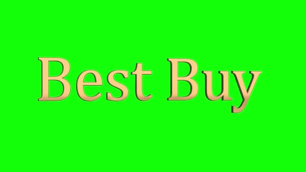 3d gold text letters best buy sale — Stock Video