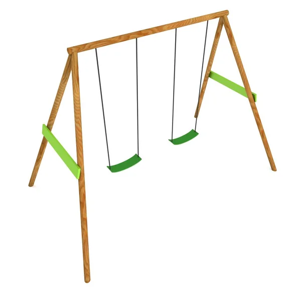 Kids swing 3d model — Stockfoto