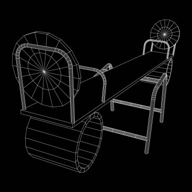 Bahçesi vektör salıncak.