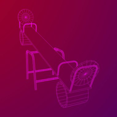 Bahçesi vektör salıncak.