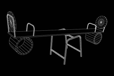 Bahçesi vektör salıncak.