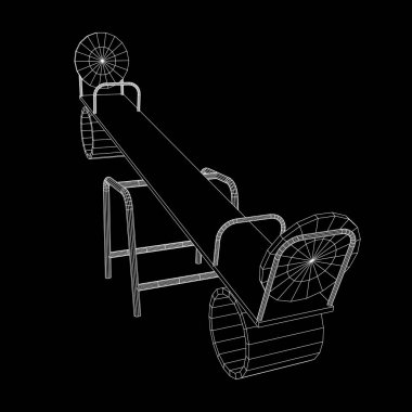 Bahçesi vektör salıncak.