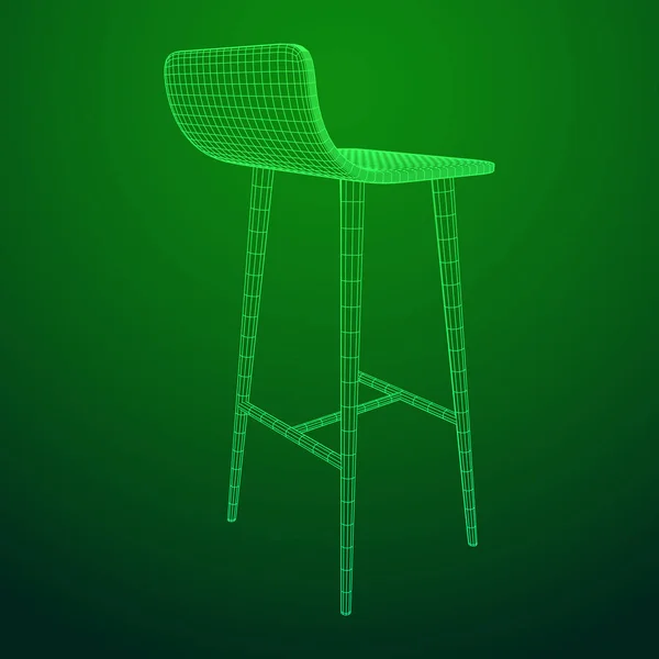 Барний стілець меблі дротяна рамка — стоковий вектор