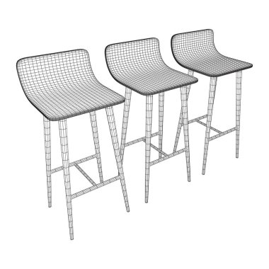 Bar tabure mobilya tel kafes