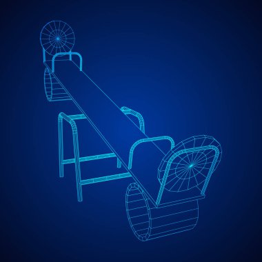 Bahçesi vektör salıncak.