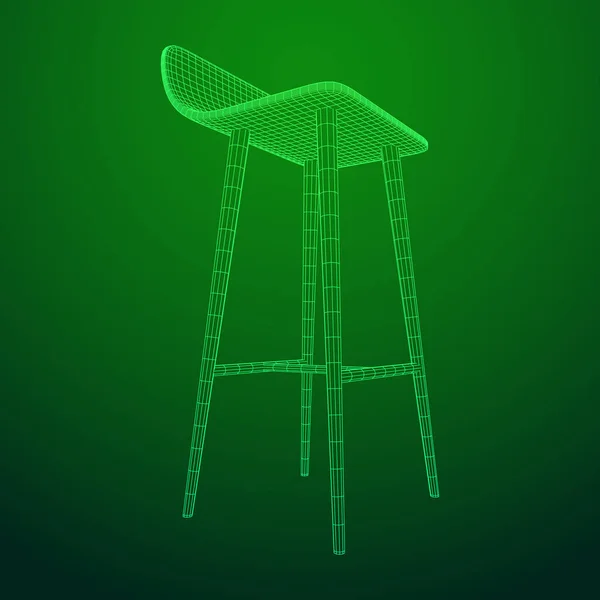 Барний стілець меблі дротяна рамка — стоковий вектор