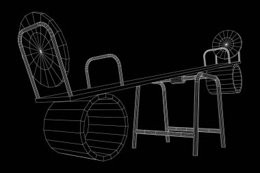 Bahçesi vektör salıncak.