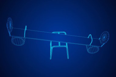 Bahçesi vektör salıncak.