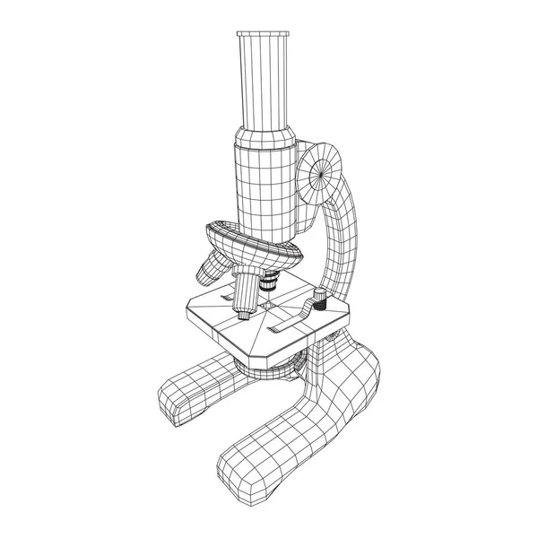 Microscope Biology School Laboratory Equipment — Stock Vector