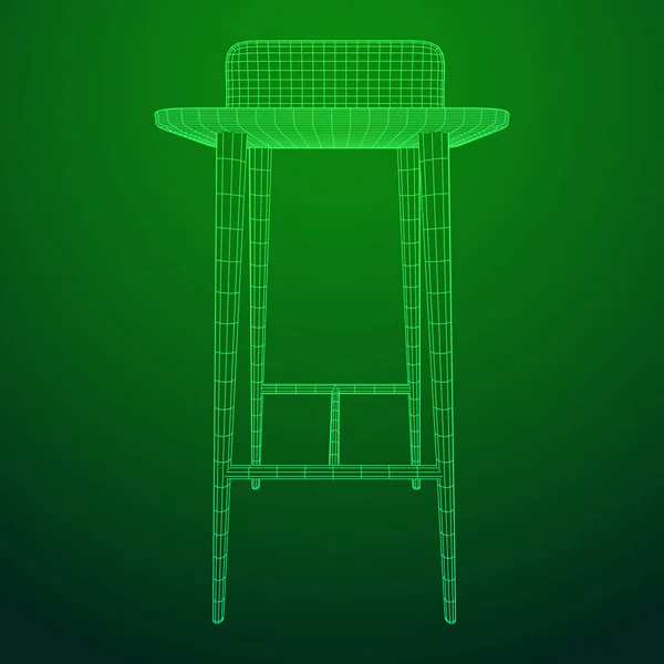 Bar cadeira móveis wireframe — Vetor de Stock