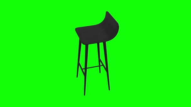 Bar stool furniture 3d — Stock Video
