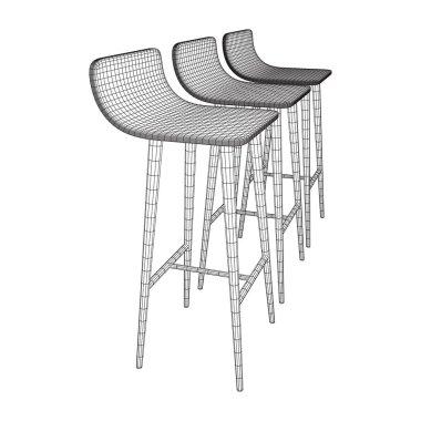 Bar tabure mobilya tel kafes