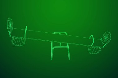 Bahçesi vektör salıncak.