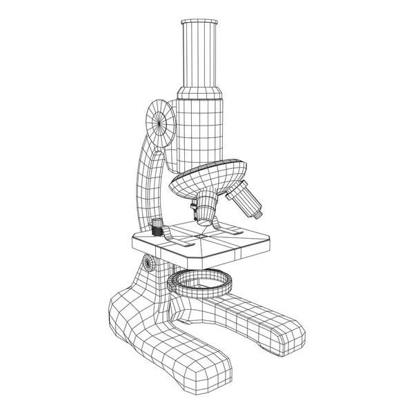 Microscope Biology School Laboratory Equipment — Stock Vector