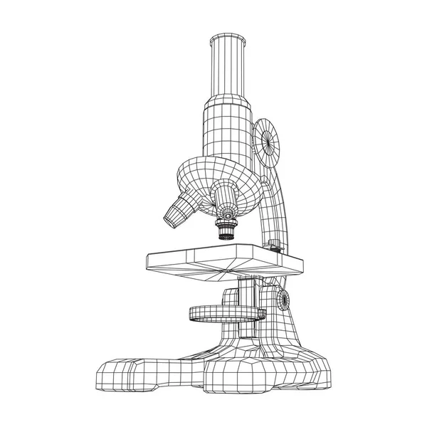 Microscope Biology School Laboratory Equipment — Stock Vector