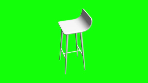 Bar muebles de taburete 3d — Vídeo de stock