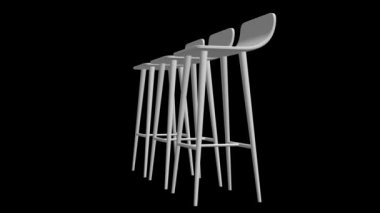 Bar tabure mobilya 3d