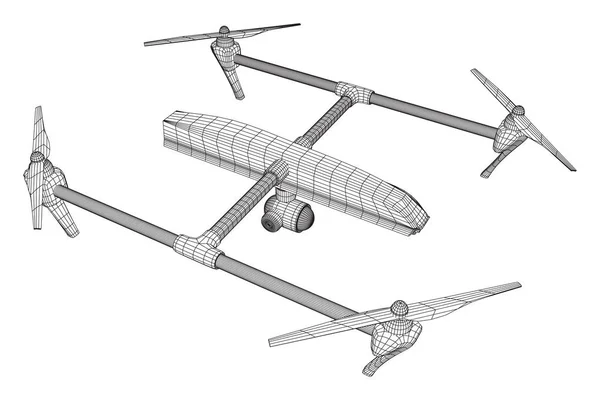 Dálkové ovládání vzduchu drone — Stockový vektor