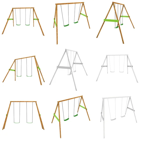 Enfants swing modèle 3d — Photo