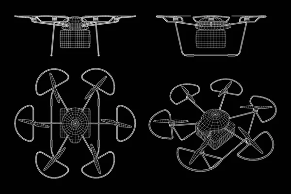 Drone de aire de control remoto — Archivo Imágenes Vectoriales