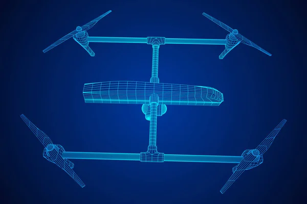 Remote control air drone — Stock Vector