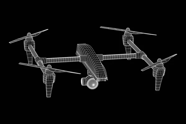 Remote control drone udara - Stok Vektor