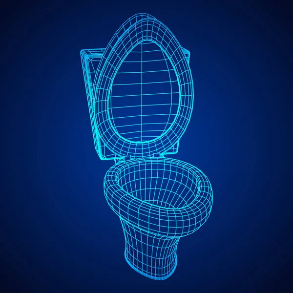 Toilet bowl draadframe — Stockvector