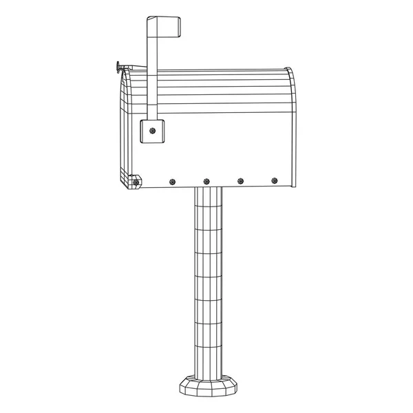 通信邮箱线框 — 图库矢量图片