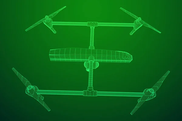 Drone de aire de control remoto — Vector de stock