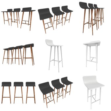 Bar tabure mobilya 3d