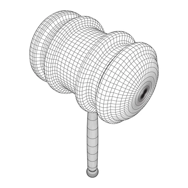 槌, 法官或拍卖师锤子 — 图库矢量图片