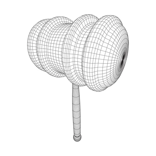 Martillo, martillo de juez o subastador — Archivo Imágenes Vectoriales