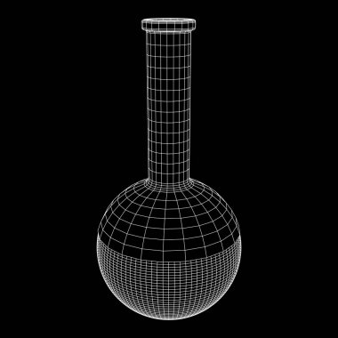 Test tüpü düşük poli tel kafes kafes