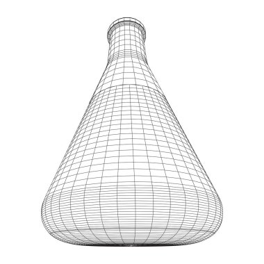 Test tüpü düşük poli tel kafes kafes