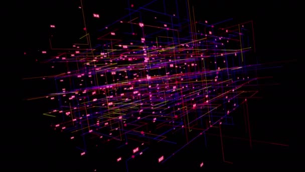 Fondo de movimiento de visualización de big data . — Vídeo de stock