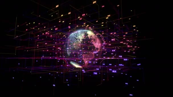 Visualizzazione Big Data movimento sfondo . — Video Stock