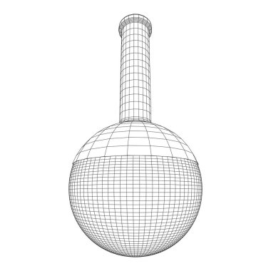 Test tüpü düşük poli tel kafes kafes