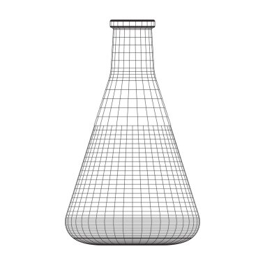 Test tüpü düşük poli tel kafes kafes