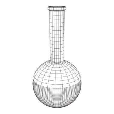 Test tüpü düşük poli tel kafes kafes