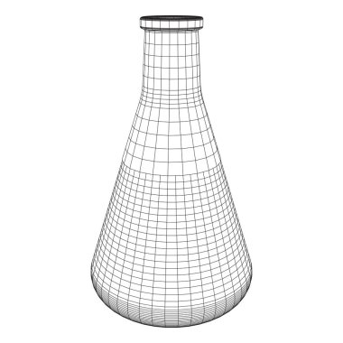 Test tüpü düşük poli tel kafes kafes