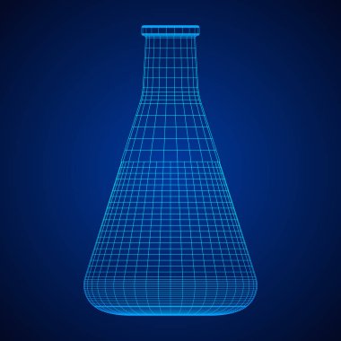 Test tüpü düşük poli tel kafes kafes