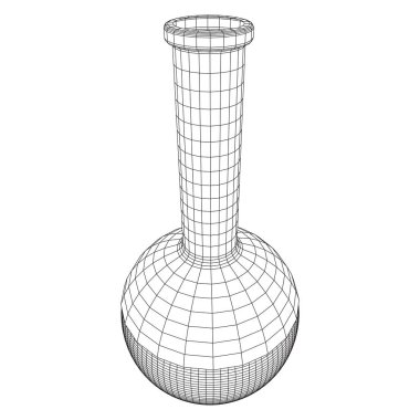 Test tüpü düşük poli tel kafes kafes