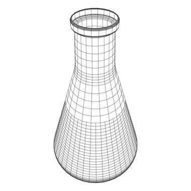 Test tüpü düşük poli tel kafes kafes