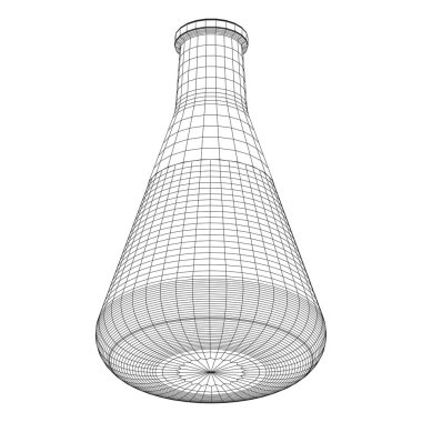 Test tüpü düşük poli tel kafes kafes