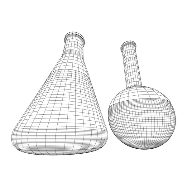 Tube à essai en treillis métallique poly bas — Image vectorielle