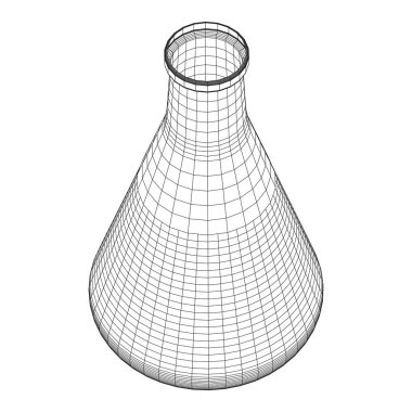 Test tüpü düşük poli tel kafes kafes