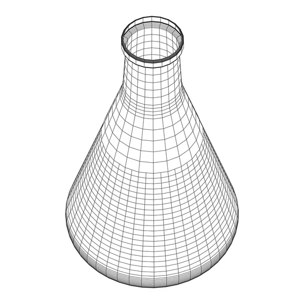 Tube à essai en treillis métallique poly bas — Image vectorielle